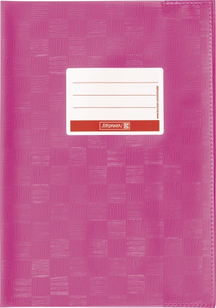 Hefthülle A4 pink, Folie mit Schild, BRUNNEN